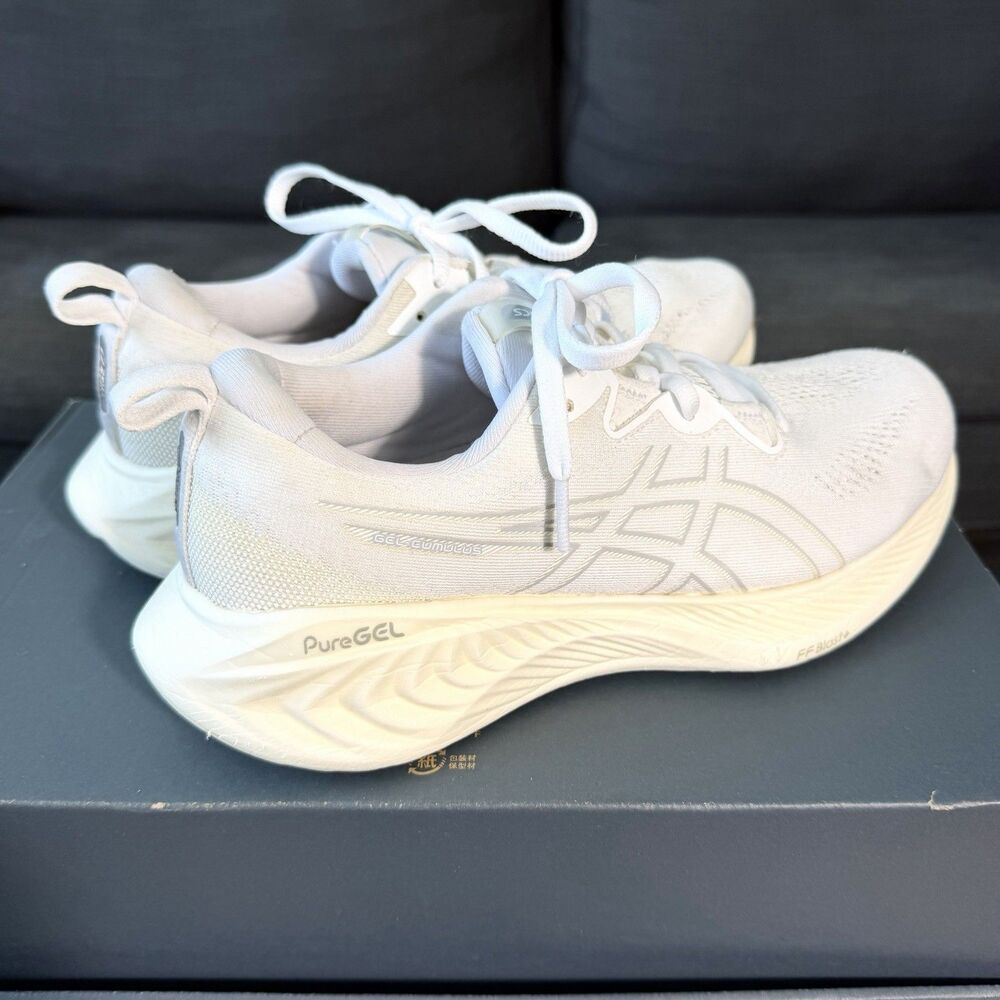 ASICS Gel-Cumulus 25 White Gum Running Shoes 1012B441 Women's Size 8.5 - Picture 4 of 12